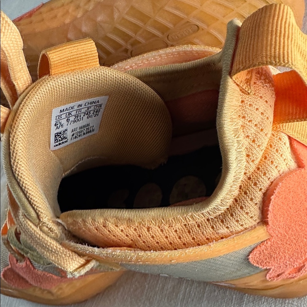 Adidas James Harden Vol. 5 Futurenatural Basketball Shoes Orange Mens 6.5 - Picture 10 of 11